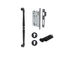Pull Handle Sarlat Matt Black L485xW32xP72mm BP35mm CTC450mm Entrance Kit, Mortice Lock Roller Euro Matt Black CTC85mm Backset 60mm, Euro Cylinder Key Thumb 6 Pin Matt Black L70mm KA1, Escutcheon Euro Concealed Fix Round Pair Matt Black D52xP10mm in Matt Black