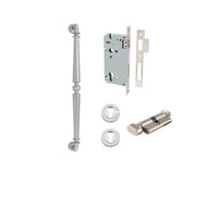Pull Handle Sarlat Satin Nickel L485xW32xP72mm BP35mm CTC450mm Entrance Kit, Mortice Lock Roller Euro Satin Nickel CTC85mm Backset 60mm, Euro Cylinder Key Thumb 6 Pin Satin Nickel L70mm KA1, Escutcheon Euro Concealed Fix Round Pair Satin Nickel D5… in Satin Nickel