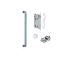 Pull Handle Brunswick Euro Pair Polished Chrome L485xW22xP63mm CTC450 mm BPD35mm, Mortice Lock Roller Euro Polished Chrome CTC85mm Backset 60mm, Euro Cylinder Dual Function 5 Pin 65mm KA4, Escutcheon Euro Concealed Fix Round Pair D52xP10mm in Polished Chr