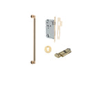 Pull Handle Berlin Euro Pair Polished Brass L485xW22xP63mm CTC450 mm BPD35mm, Mortice Lock Roller Euro Polished Brass CTC85mm Backset 60mm, Euro Cylinder Key Thumb 5 Pin Polished Brass 65mm KA4, Escutcheon Euro Concealed Fix Round Pair D52xP10mm in Polished Brass