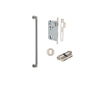 Pull Handle Berlin Euro Pair Satin Nickel L485xW22xP63mm CTC450 mm BPD35mm, Mortice Lock Roller Euro Satin Nickel CTC85mm Backset 60mm, Euro Cylinder Dual Function 5 Pin Satin Nickel 65mm KA4, Escutcheon Euro Concealed Fix Round Pair D52xP10mm in Satin Ni