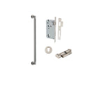 Pull Handle Berlin Euro Pair Satin Nickel L485xW22xP63mm CTC450 mm BPD35mm, Mortice Lock Roller Euro Satin Nickel CTC85mm Backset 60mm, Euro Cylinder Key Thumb 5 Pin Satin Nickel 65mm KA4, Escutcheon Euro Concealed Fix Round Pair D52xP10mm in Satin Nickel