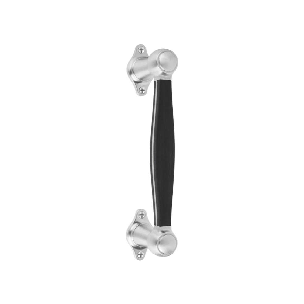 BOSCO LZ185 pull handle satin stainless steel / black in Satin Stainless / Black