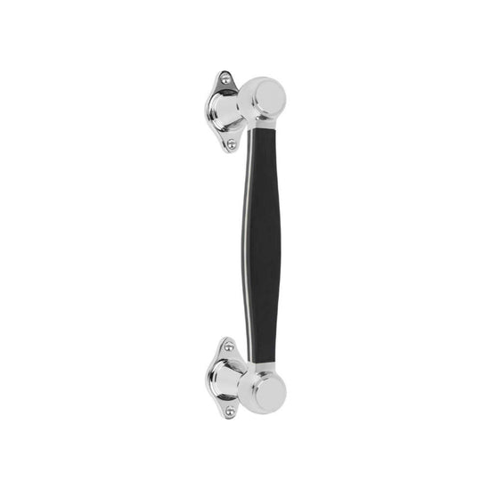BOSCO LZ185 pull handle polished stainless steel / black in Polished Stainless / Black
