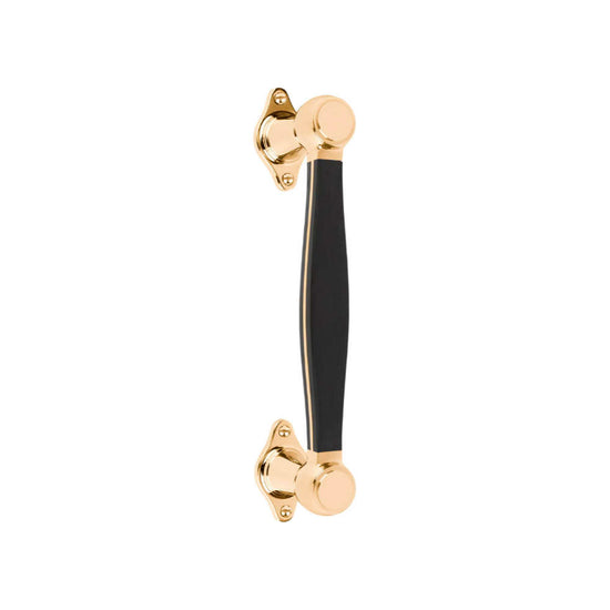 BOSCO LZ185 pull handle brass unlacquered / black in Brass Unlacquered/Black