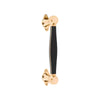 BOSCO LZ185 pull handle brass unlacquered / black in Brass Unlacquered/Black
