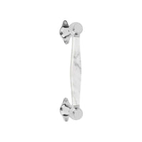 BOSCO LZ185MA pull handle polished stainless steel / Carrara marble in Polished Stainless Steel / Carrara Marble