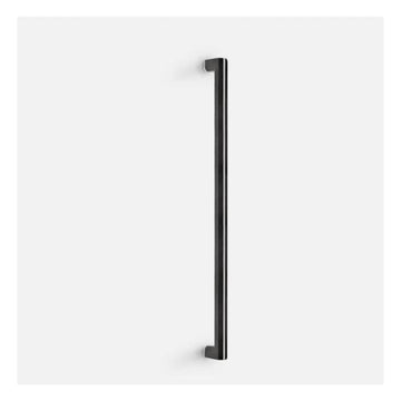 TWO PB422 PS pull handle with bolt-through fixing satin stainless steel/oak wood black in Black Oak / Satin Stainless Steel