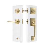 Gripset Square with Lever in Matt Satin Brass
