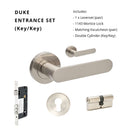 Duke Entrance Set - Includes 10090, 1143, 7020.2 & 1121 (60mm Key/Key) in Brushed Nickel
