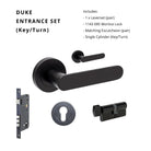Duke Entrance Set - Includes 10090, 1143, 7020.2 & 1122 (60mm Key/Turn) in Black