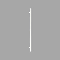 Round Profile Pull Handle, 19mm Ø, 300mm (200mm Crs) - Back to Back Matt White PAIR in White