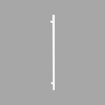 Round Profile Pull Handle, 19mm Ø, 300mm (200mm Crs) - Back to Back Matt White PAIR in White