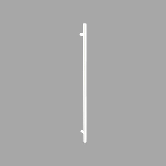 Round Profile Pull Handle, 19mm Ø, 300mm (200mm Crs) - Back to Back Matt White PAIR in White