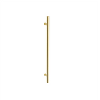 Round Profile Pull Handle, 900mm (700mm Crs) - Back to Back in Satin Brass