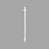 White Round Profile Pull Handle, 1200mm (1000mm Crs) - Back to Back in White