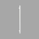 White Round Profile Pull Handle, 1200mm (1000mm Crs) - Back to Back in White