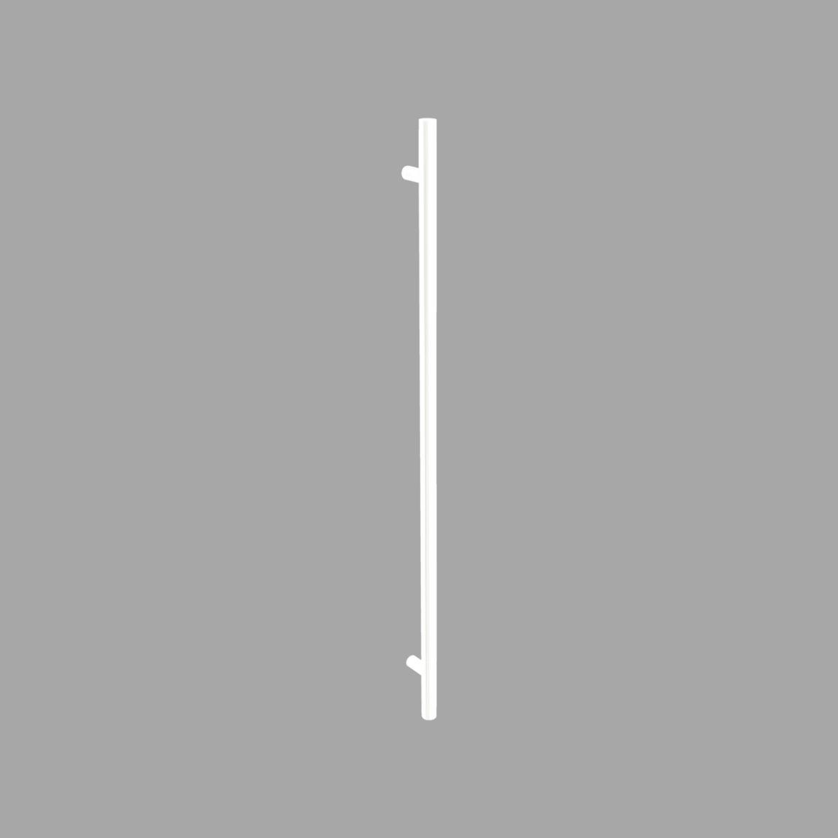 White Round Profile Pull Handle, 1200mm (1000mm Crs) - Back to Back in White