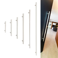 Square Profile Pull Handle, 1800mm (1626mm Crs) - Back to Back in Satin Stainless