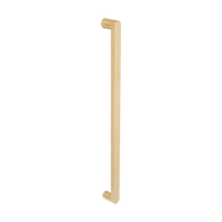 Duke Pull Handle, 600mm Crs - Back to Back Satin Brass in Satin Brass