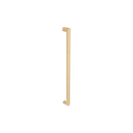 Duke Pull Handle, 900mm Crs - Back to Back Satin Brass in Satin Brass