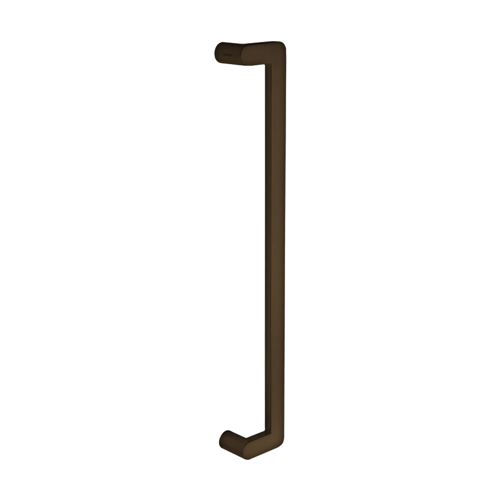 Duke Offset Pull Handle, 600mm Crs - Face Fix in Ember Bronze