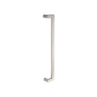 Duke Offset Pull Handle, 600mm Crs - Back to Back in Satin Stainless