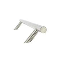 Omega Offset Pull Handle, 900mm (700mm Crs) - Back to Back in Satin Stainless