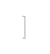 Wyatt Knurled Entrance Handle Handle - 2mm diam, 45mm CTC, 470mm OA (Singe Rear Fix) in Satin Stainless