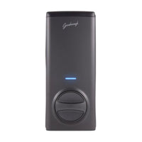 Allegion Gainsborough Mode Smart Deadbolt installed on a door, featuring a sleek black finish and digital keypad for secure access.