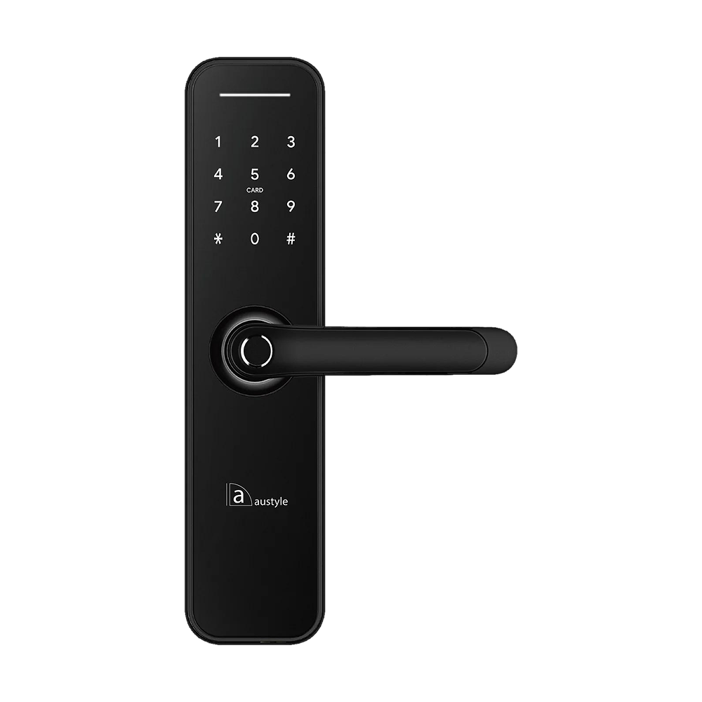 Digital Lever Latch Set Black 291x70mm in Black