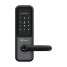 Superior Brass Digital Lever Latch Set: 235x75mm — Matt Black