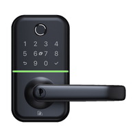 Smart Digital C4 Key In Lever Set Black 140x77mm in Black