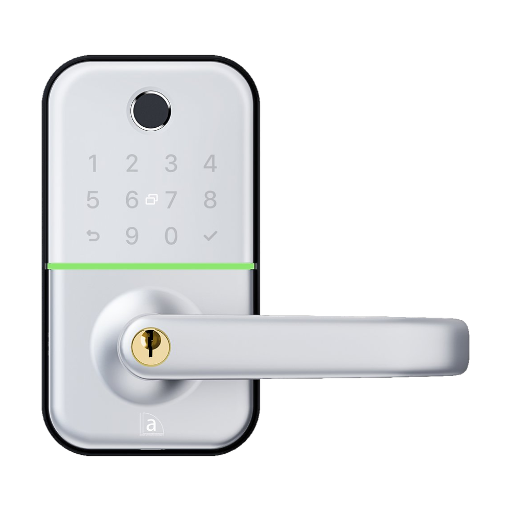 Smart Digital C4 Key In Lever Set White/Silver 140x77mm in White/Silver