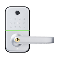 Smart Digital C4 Key In Lever Set White/Silver 140x77mm in White/Silver