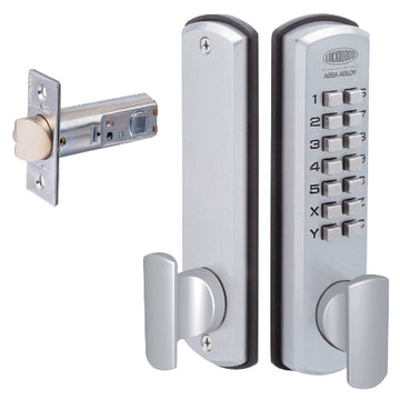 DX DIGITAL KEYPADS X 2 WITH 530 LATCH TP in Satin Chrome