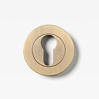 Escutcheon Euro Aged Brass 55mm Set in Aged Brass