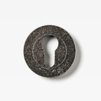 Escutcheon Euro Tumbled Nickel 55mm Set in Tumbled Nickel