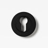 Escutcheon Euro Black 55mm Set in Black