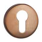 Architectural Euro Escutcheon Satin Rose Gold Bronze 52mm in Bronze PVD