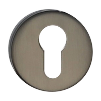 Architectural Euro Escutcheon Satin Graphite Grey 52mm in Graphite PVD
