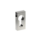 Cylinder Escutcheon, Rectangular, Euro Punch, 50 x 25mm. Concealed Fix. (Each) in Polished Aluminium