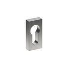Cylinder Escutcheon, Rectangular, Euro Punch, 50 x 25mm. Concealed Fix. (Each) in Satin Stainless