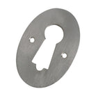 Escutcheon Pressed Satin Chrome H44xW30mm in Satin Chrome