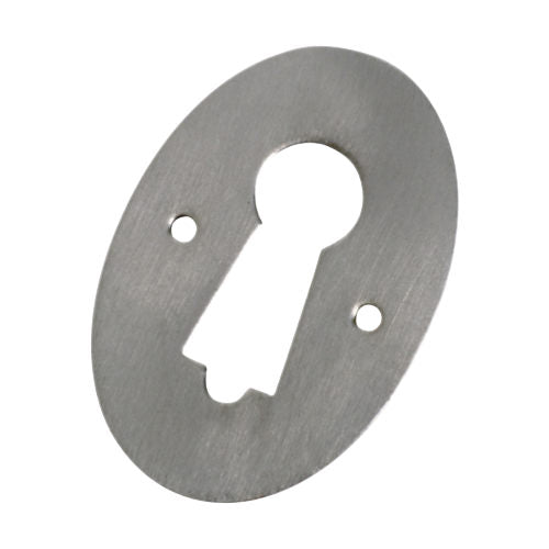 Escutcheon Pressed Satin Chrome H44xW30mm in Satin Chrome
