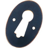 Escutcheon Pressed Antique Copper H44xW30mm in Antique Copper
