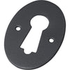 Escutcheon Pressed Matt Black H44xW30mm in Matt Black