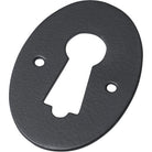 Escutcheon Pressed Matt Black H44xW30mm in Matt Black
