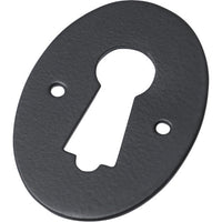 Escutcheon Pressed Matt Black H44xW30mm in Matt Black