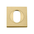 Escutcheon Oval Square Pair Brushed Gold PVD H52xW52xP10mm in Brushed Gold PVD